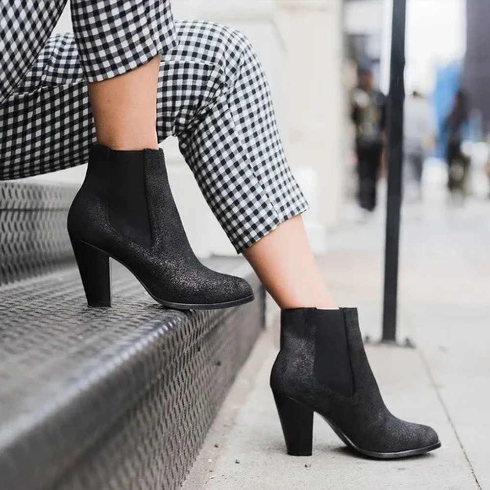 $160 Thursday Boot Company Galaxy Avenue Chelsea Sparkle Boots 8 NEW